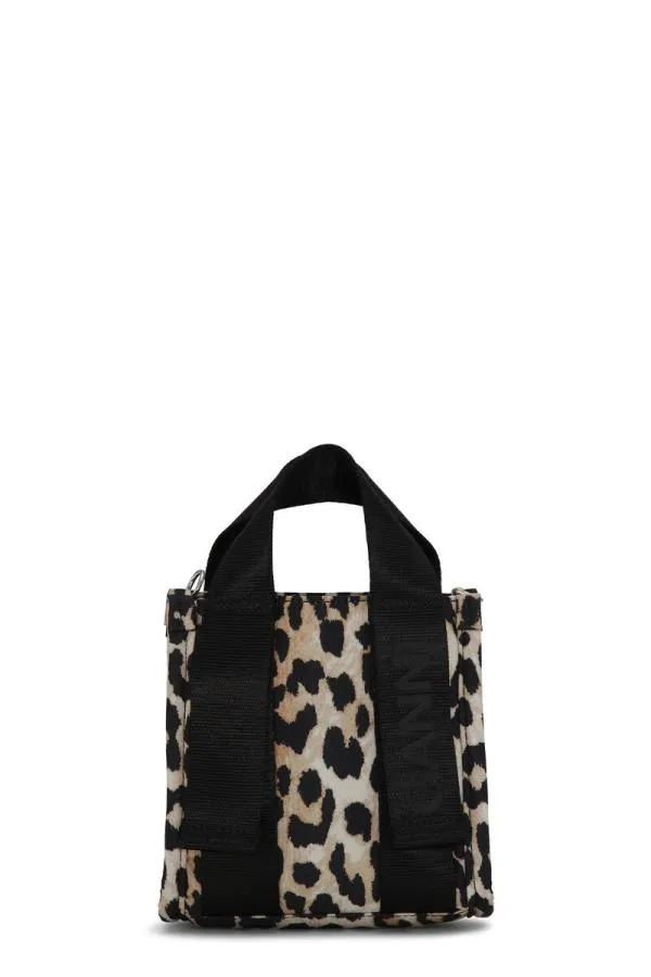 AccessoriesBagsClothing GANNI Mini Bags Mini Leopard Tech Tote Leopard