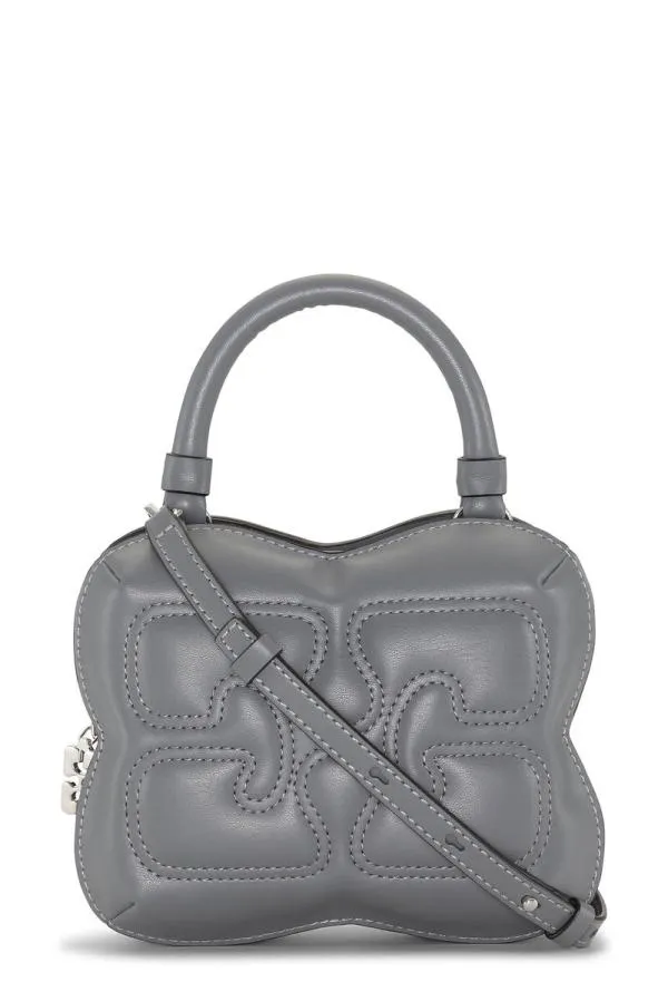 AccessoriesBags GANNI Mini Bags Small Grey Butterfly Crossbody Bag Frost Gray