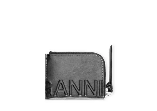 Accessories GANNI Wallets Recycled Leather Card Holder Black
