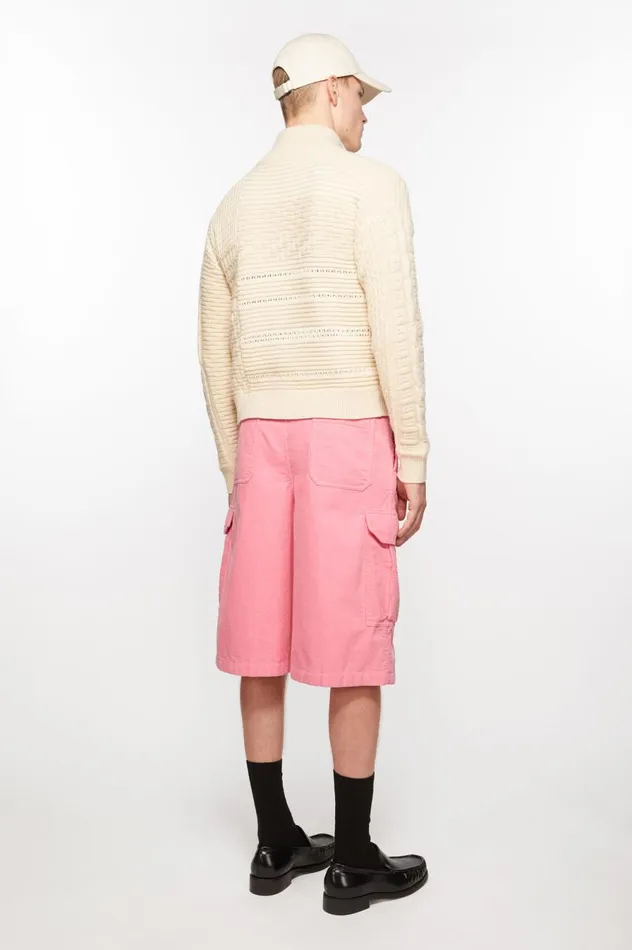 Acne Studios Corduroy Shorts Tango Pink Men Shorts
