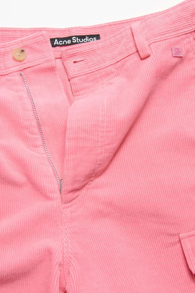 Acne Studios Corduroy Shorts Tango Pink Men Shorts