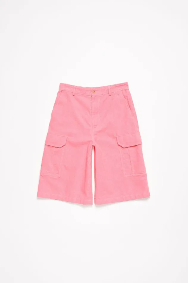 Acne Studios Corduroy Shorts Tango Pink Men Shorts