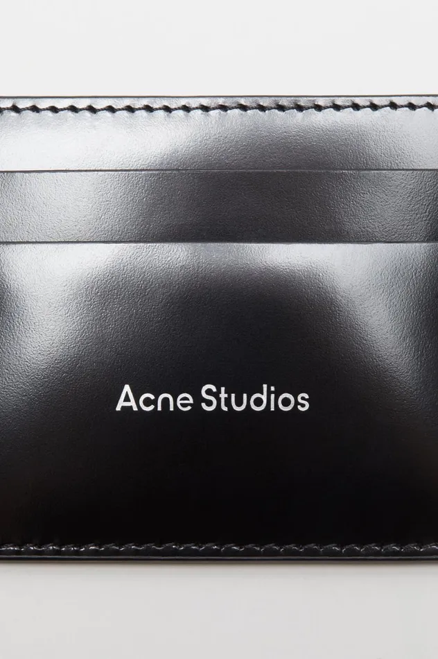 Acne Studios Leather Card Holder Black Women Small Leather Goods