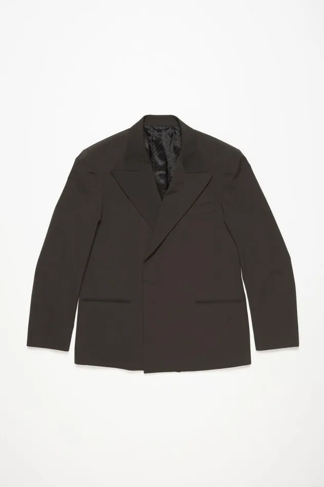 Acne Studios Regular Fit Suit Jacket Cacao Brown Men Suit Jackets