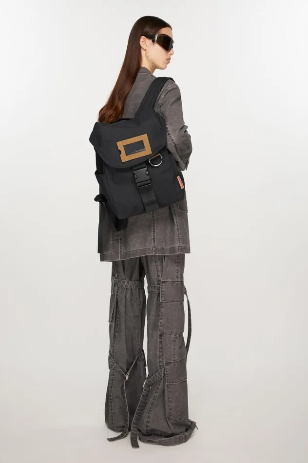 Acne Studios Ripstop Nylon Backpack Black Women Bags