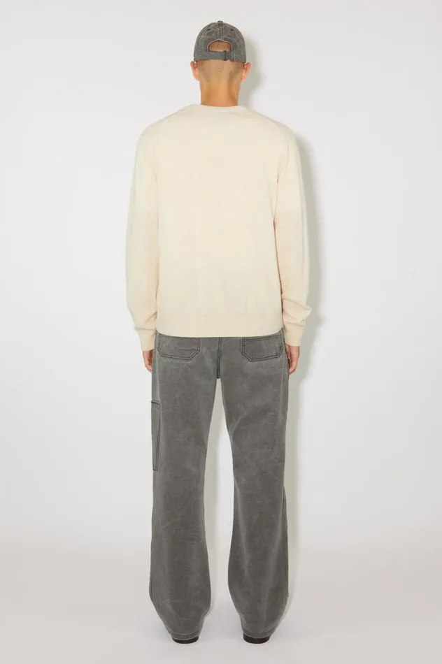 Acne Studios Vneck Cardigan Oatmeal Melange Women Knitwear