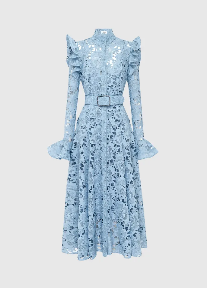 Aliyah Lace Butterfly Sleeve Midi Dress 8211 Powder Blue Women Dresses and Jumpsuits LEO LIN Aliyah Lace Butterfly Sleeve Midi Dress 8211 Powder Blue Women Dresses and Jumpsuits LEO LIN