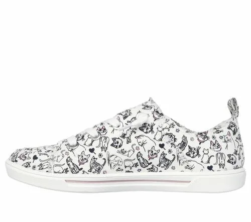 BOBS B Cute 20 8211 Glam Kitty White Multi Women SKECHERS SlipOn
