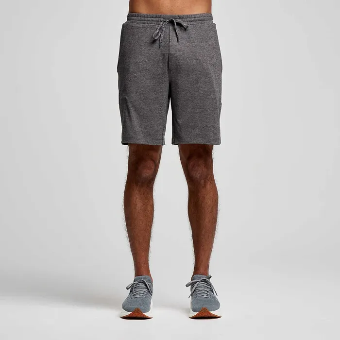 Bottoms Men Men8217s Triumph 88243 Short Carbon Heather Saucony