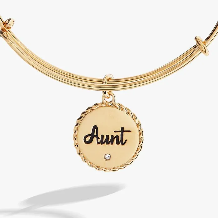 Bracelets Women Alex And Ani Aunt Charm Bangle Gold