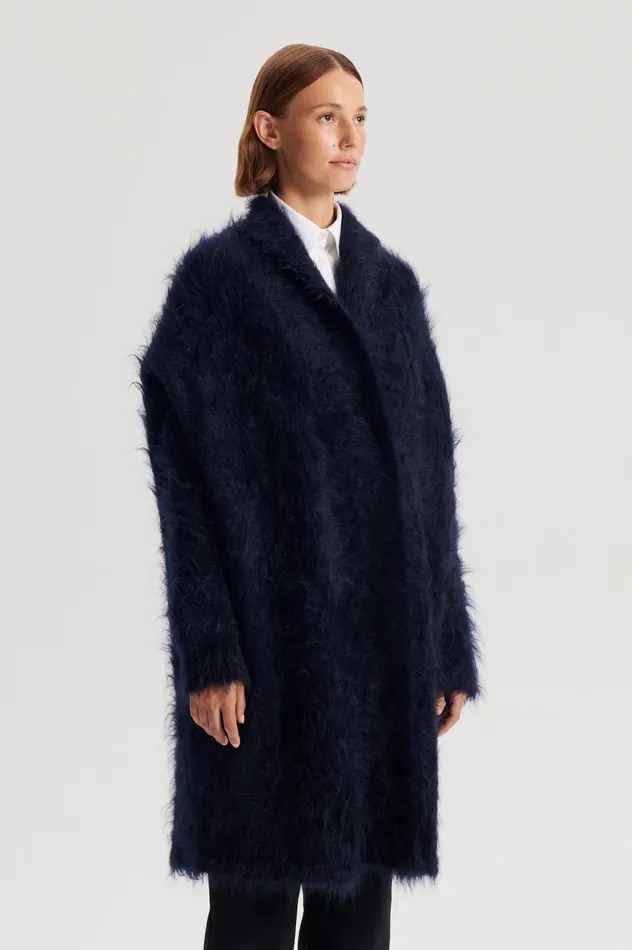 BRUSHED MOHAIR CARDIGAN 3 NAVY Women Knitwear Scanlan Theodore BRUSHED MOHAIR CARDIGAN 3 NAVY Women Knitwear Scanlan Theodore