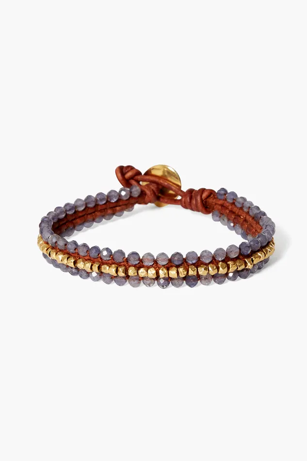 Chan Luu Bracelets Koa Cuff Wrap Bracelet Iolite 8211 Women