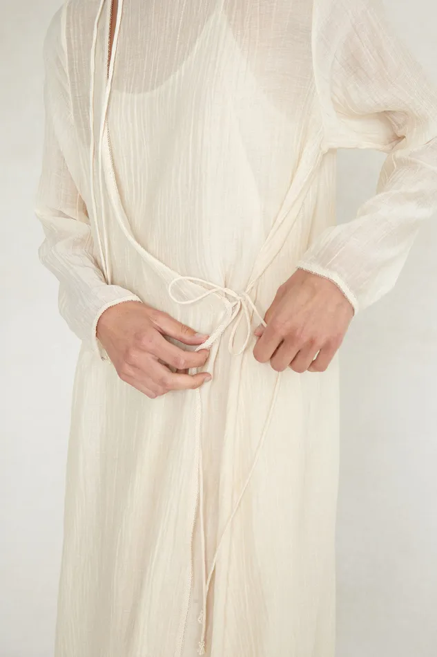 Chan Luu Dresses Heather Wrap Dress Antique White 8211 Women