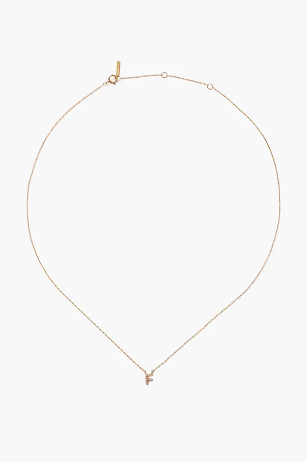 Chan Luu Necklaces 14k Gold And White Diamond Initial Necklace 8211 Women