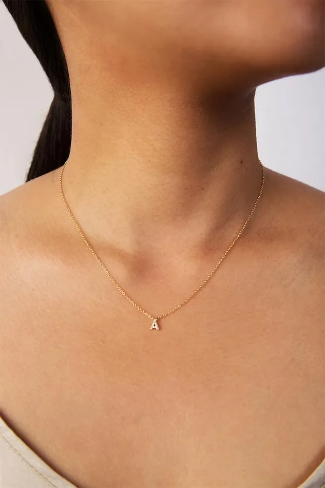 Chan Luu Necklaces 14k Gold And White Diamond Initial Necklace 8211 Women