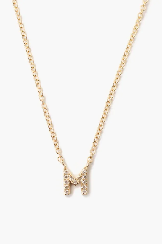 Chan Luu Necklaces 14k Gold And White Diamond Initial Necklace 8211 Women