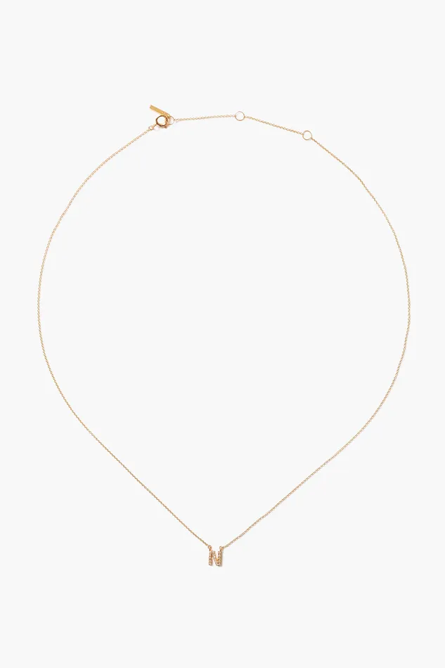 Chan Luu Necklaces 14k Gold And White Diamond Initial Necklace 8211 Women