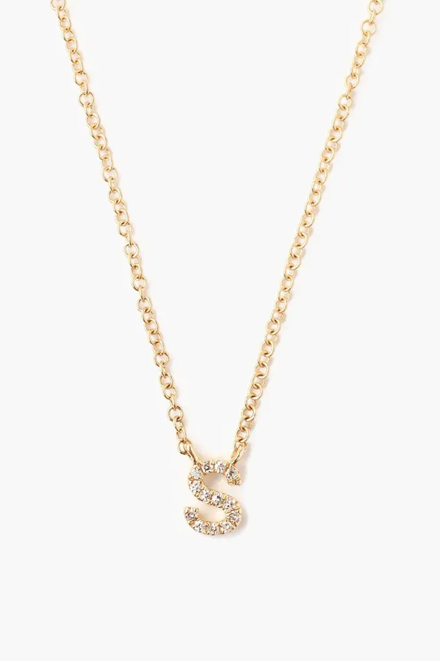 Chan Luu Necklaces 14k Gold And White Diamond Initial Necklace 8211 Women