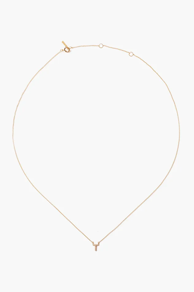 Chan Luu Necklaces 14k Gold And White Diamond Initial Necklace 8211 Women