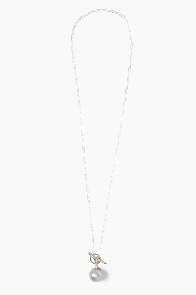 Chan Luu Necklaces Grey Freshwater Pearl Toggle Necklace 8211 Women