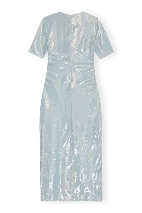 Clothing GANNI Dresses Light Sequins Maxi Dress Ice Water Clothing GANNI Dresses Light Sequins Maxi Dress Ice Water