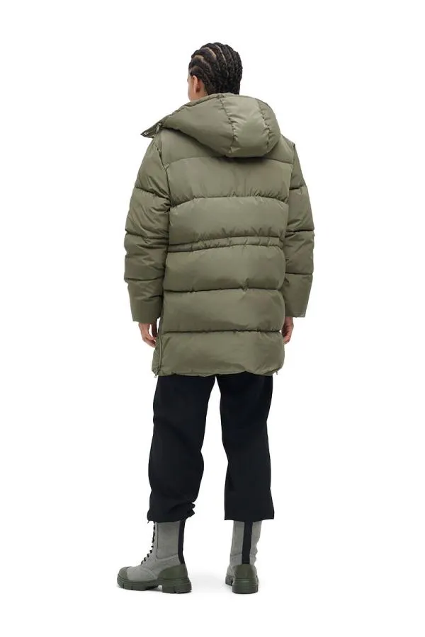 Clothing GANNI Outerwear Recycled Polyester Oversized Puffer Midi Jacket Kalamata