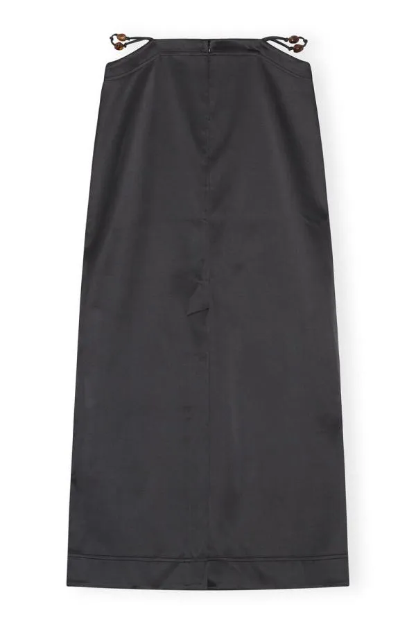 Clothing GANNI Skirts Double Satin Maxi Skirt Black