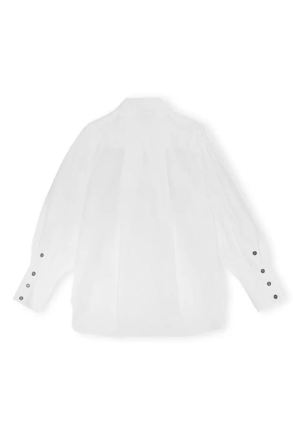 Clothing GANNI Tops Balloon Sleeve Shirt Bright White