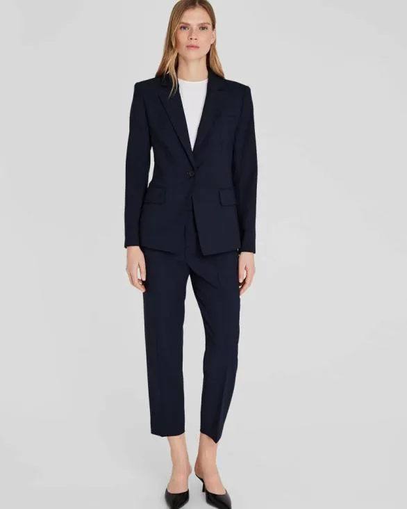 Club Monaco Blazers and Suiting Cutaway Borrem Blazer Navy 8211 Women
