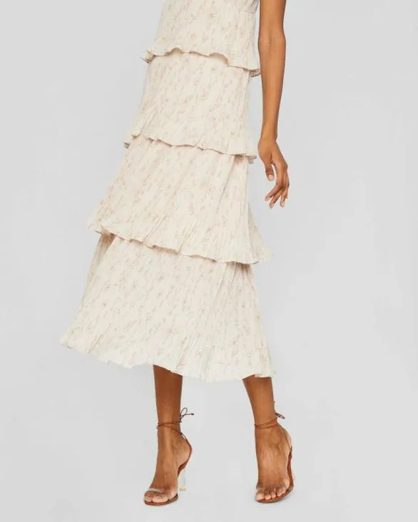Club Monaco Dresses and Jumpsuits Pleated Tiers Occasion Dress Plaid 8211 Black 8211 Women