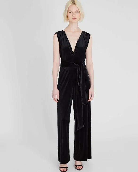 Club Monaco Dresses and Jumpsuits Velvet Knit Jumpsuit Black 8211 Women
