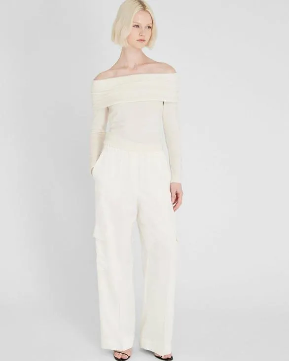 Club Monaco Pants Silk Cargo Pant Off White 8211 Women
