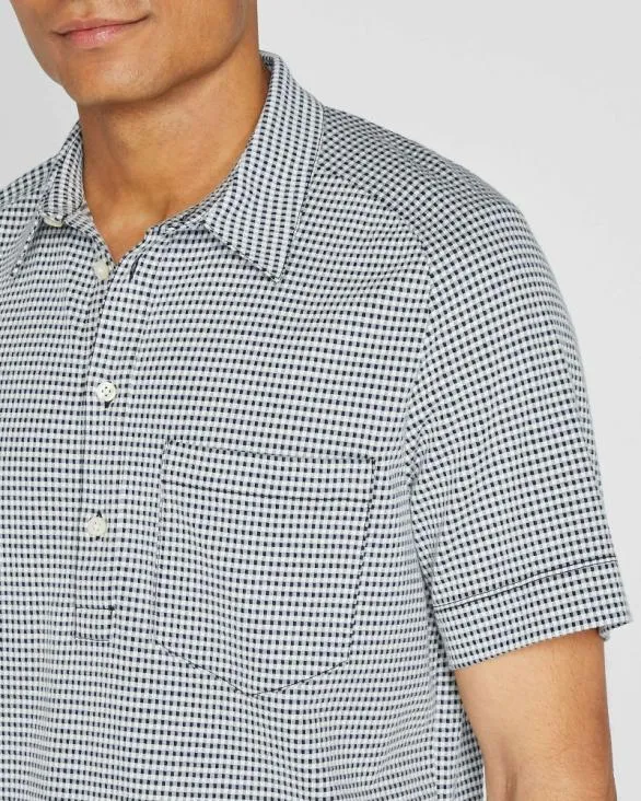 Club Monaco Shirts Seersucker Knit Popover White 8211 Men