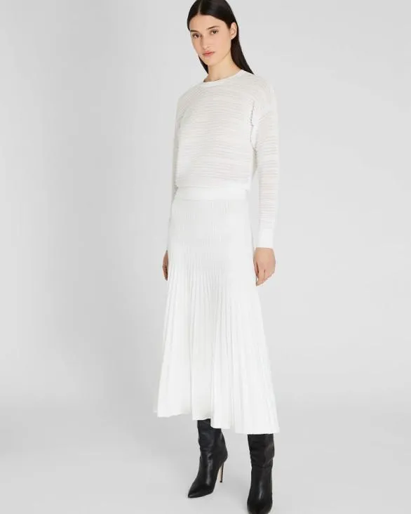 Club Monaco Sweaters Sheer Ottoman Sweater White 8211 Women