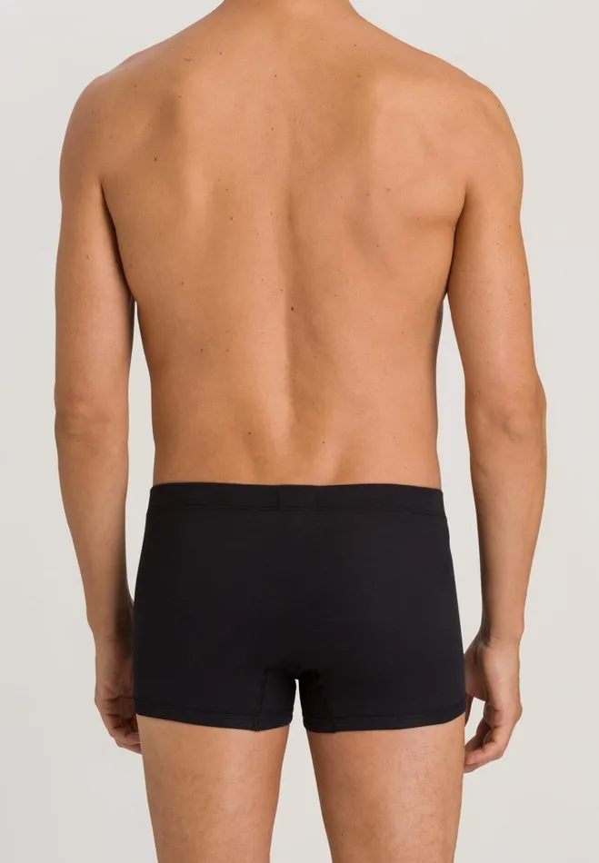 Cotton Boxer Brief Black Men HANRO Boxer Briefs