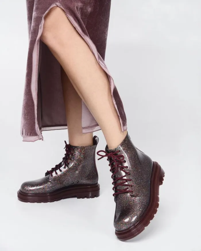 Coturno Multicolor Glitter Women Melissa Boots