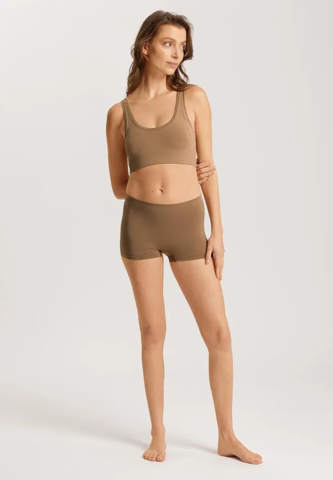 Crop Top Padded Walnut Women HANRO Crop Tops