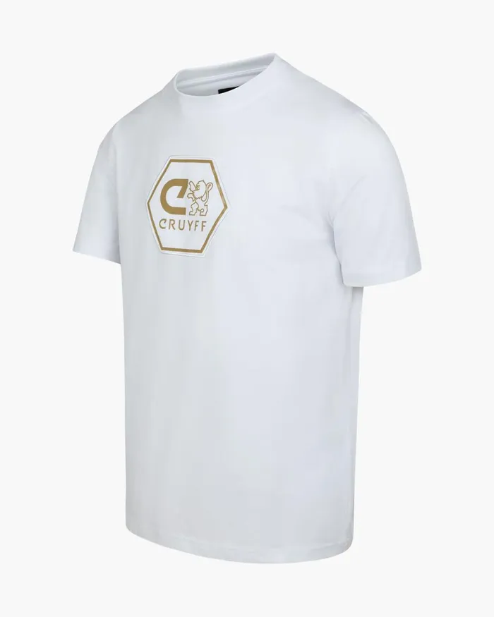 Cruyff CLion Tee Whitegold Men TShirts and Polo039s Cruyff CLion Tee Whitegold Men TShirts and Polo039s