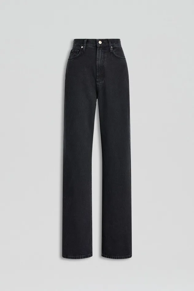 DENIM DRAPE LEG JEAN WASHEDBLACKG Denim Scanlan Theodore Women DENIM DRAPE LEG JEAN WASHEDBLACKG Denim Scanlan Theodore Women