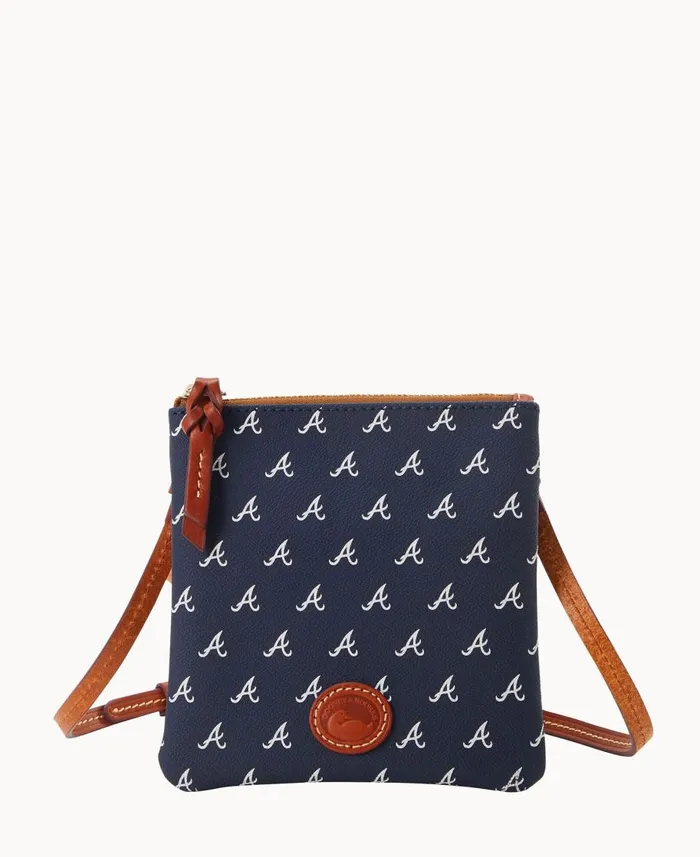 Dooney and Bourke Crossbodies MLB Braves Small North South Top Zip Crossbody Braves 8211 WomenMen Dooney and Bourke Crossbodies MLB Braves Small North South Top Zip Crossbody Braves 8211 WomenMen