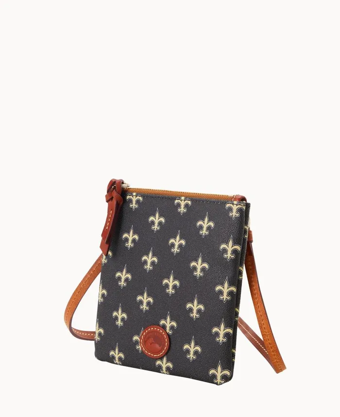 Dooney and Bourke Crossbodies NFL Saints Small North South Top Zip Crossbody Saints 8211 WomenMen