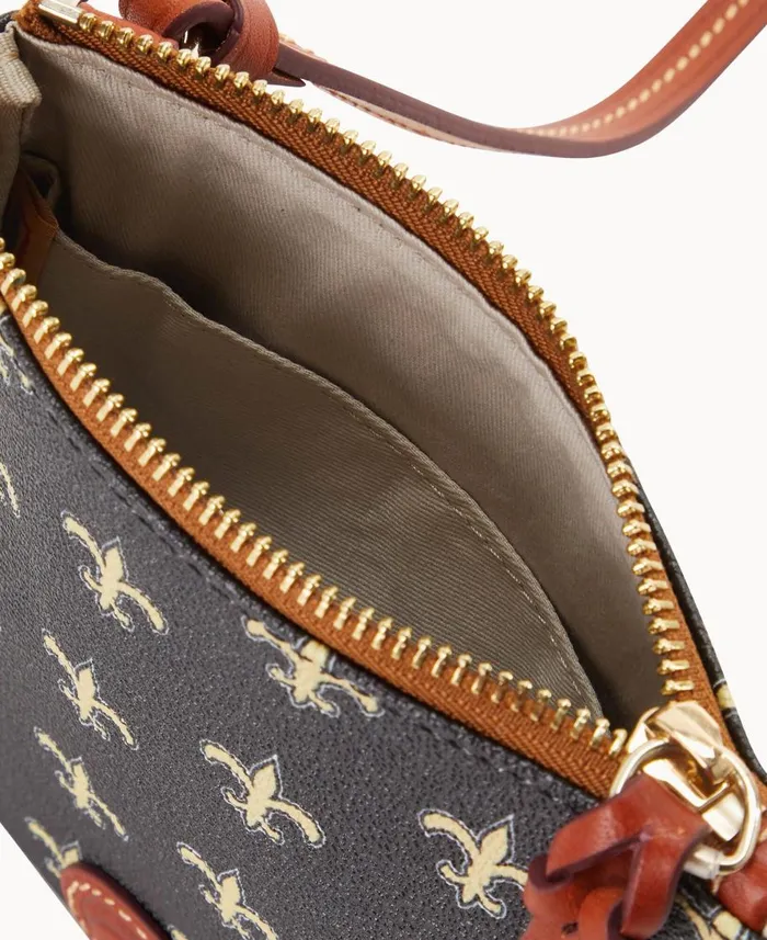 Dooney and Bourke Crossbodies NFL Saints Small North South Top Zip Crossbody Saints 8211 WomenMen