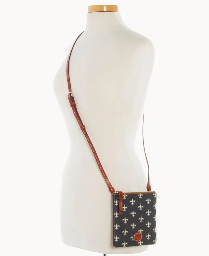 Dooney and Bourke Crossbodies NFL Saints Small North South Top Zip Crossbody Saints 8211 WomenMen