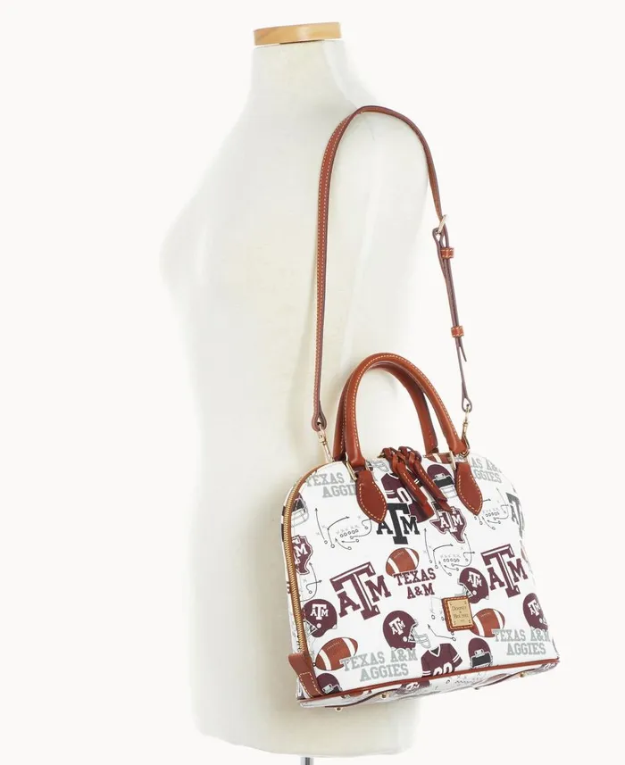 Dooney and Bourke Satchels Collegiate Texas Achr38M University Zip Zip Satchel Texas Aandm 8211 WomenMen