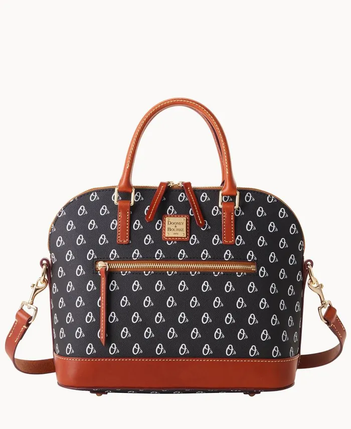 Dooney and Bourke Satchels MLB Orioles Domed Zip Satchel Orioles 8211 WomenMen Dooney and Bourke Satchels MLB Orioles Domed Zip Satchel Orioles 8211 WomenMen