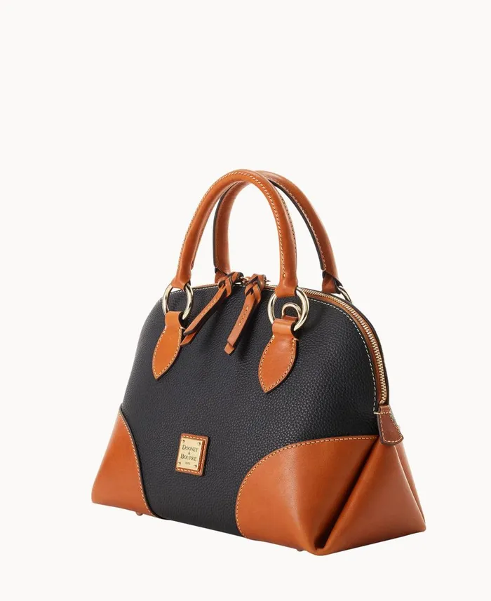 Dooney and Bourke Satchels Pebble With Florentine Trim Domed Satchel Black 8211 WomenMen Dooney and Bourke Satchels Pebble With Florentine Trim Domed Satchel Black 8211 WomenMen