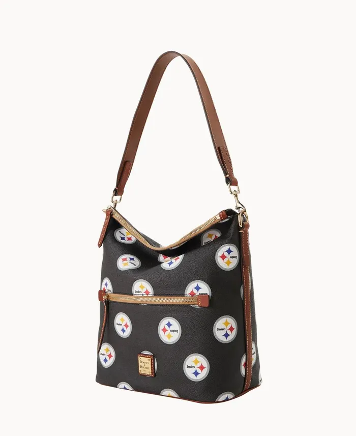 Dooney and Bourke Shoulder Bags NFL Steelers Large Sac Steelers 8211 WomenMen Dooney and Bourke Shoulder Bags NFL Steelers Large Sac Steelers 8211 WomenMen