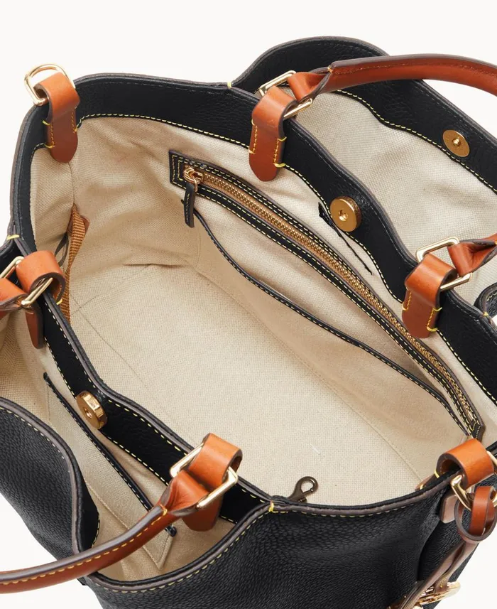 Dooney and Bourke Totes Pebble Grain Large Barlow Black 8211 WomenMen