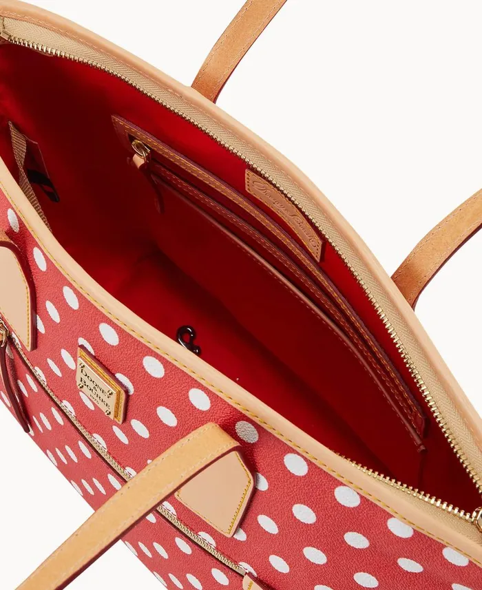 Dooney and Bourke Totes Polka Dot Small Tote Red 8211 WomenMen
