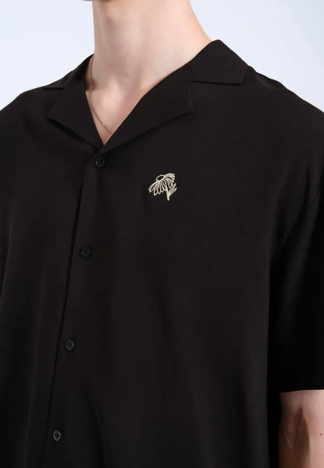Dr Denim Shirts Women Madi Shirt 8211 Black YLW Embroidery Black Ylw Embroidery